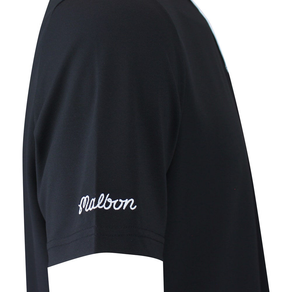 Malbon Golf Shirt - Fairway Monarch Polo - Black FA25