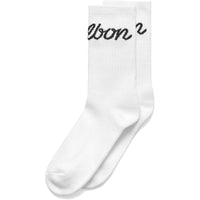 Malbon Golf Socks - Bon Script Sock - White SS26