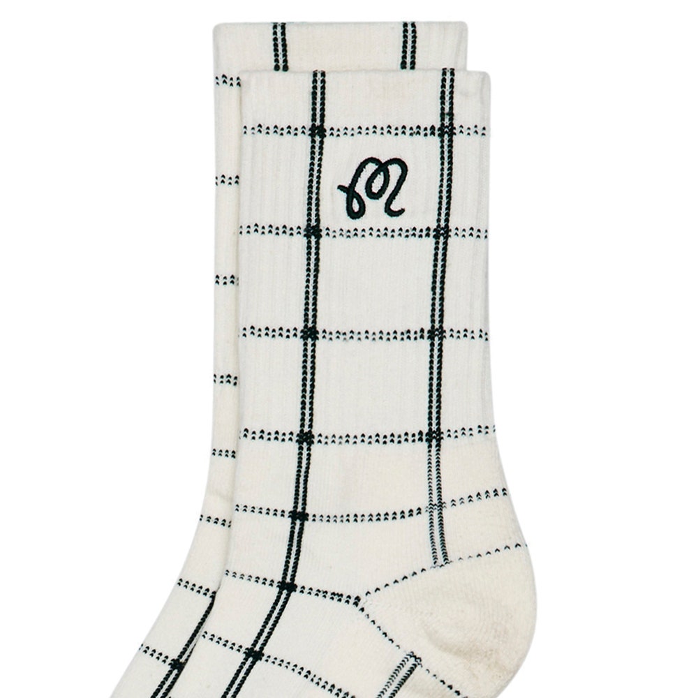 Malbon Golf Socks - Holden Crew Length - Ivory HO25