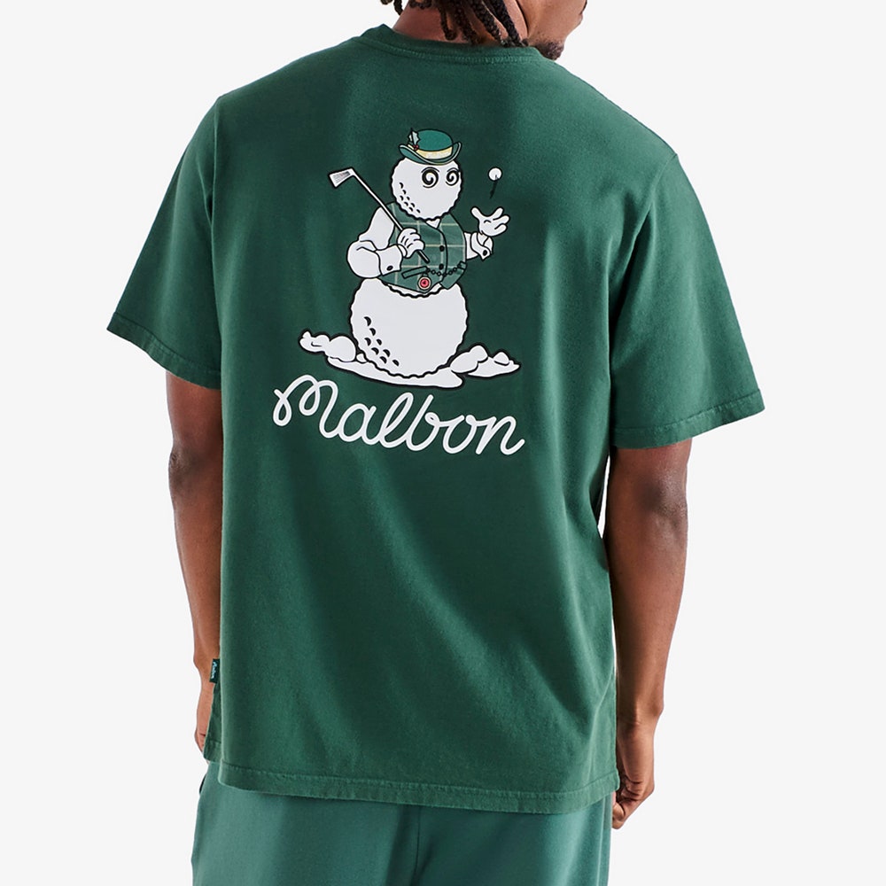 Malbon Golf T-Shirt - Bermuda Brumal Buckets Tee - Hunter Green HO25