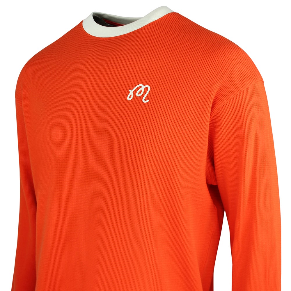 Malbon Golf T-Shirt - Gorse Heritage Tee - Orange Red FA26