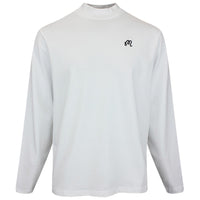 Malbon Golf T-Shirt - Upland Mockneck Tee - White FA26