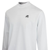 Malbon Golf T-Shirt - Upland Mockneck Tee - White FA26
