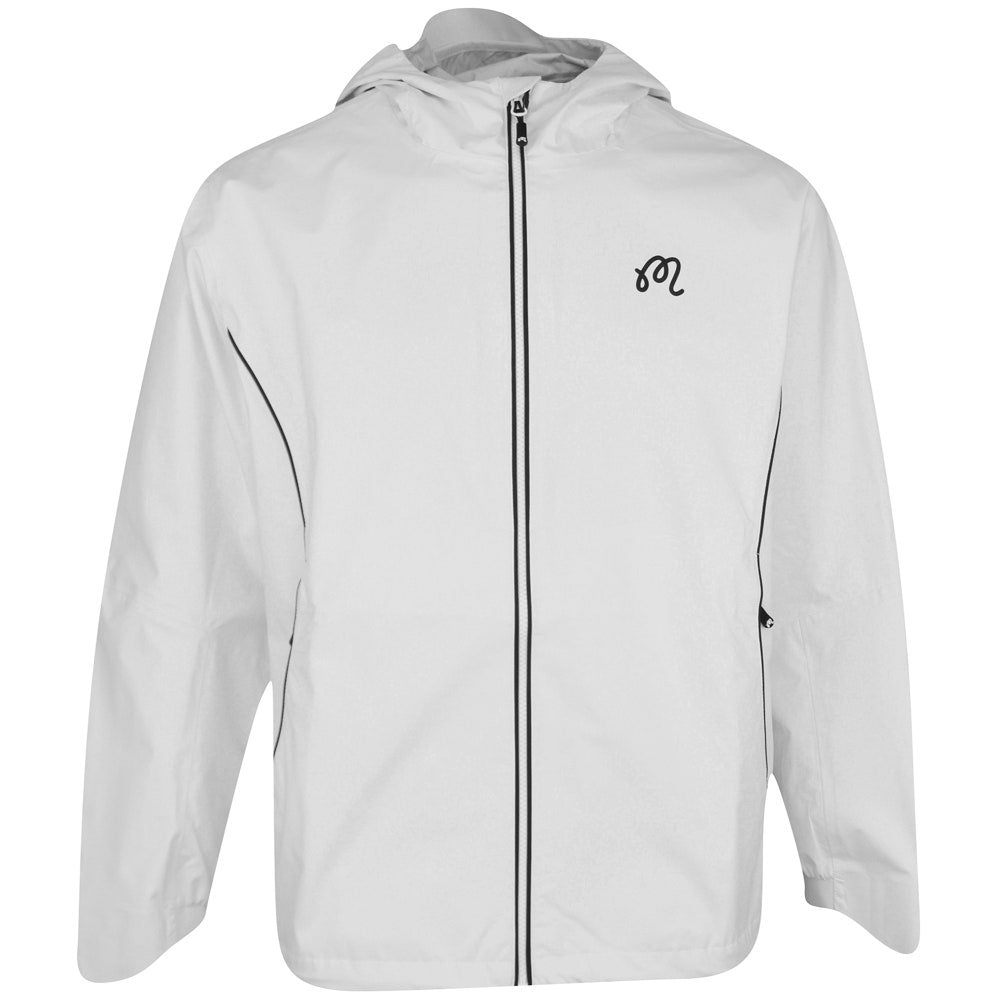 Malbon Waterproof Golf Jacket - Cloud Burst Rain Jkt - White FA25