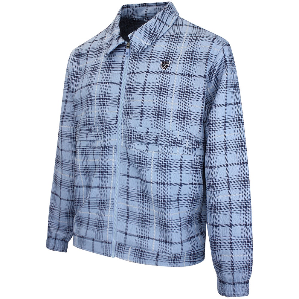 Nike Golf Jacket - NK Tartan Loose Fit Shacket - Work Blue SU26