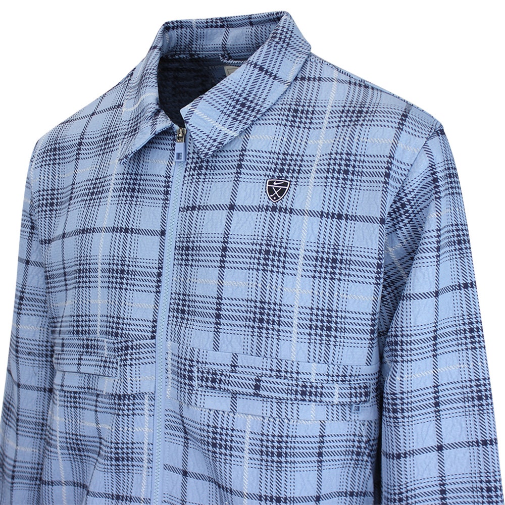 Nike Golf Jacket - NK Tartan Loose Fit Shacket - Work Blue SU26