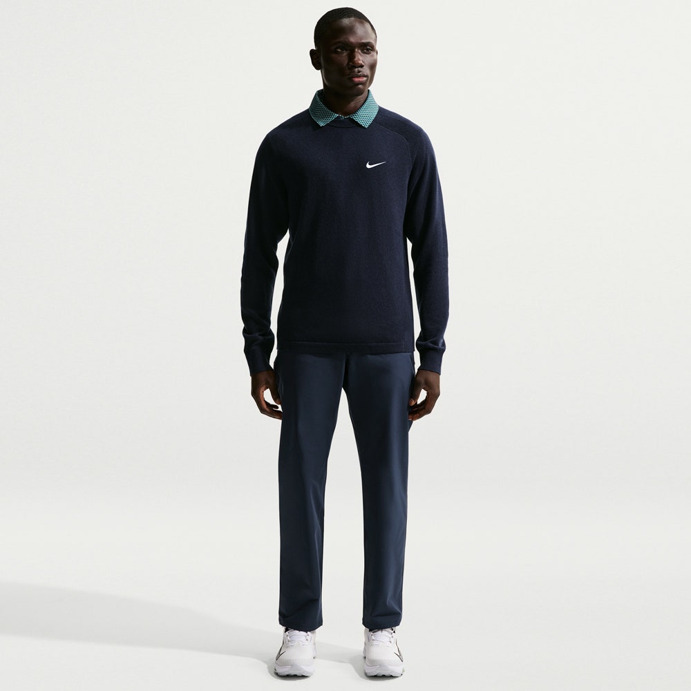 Nike Golf Jumper - NK TP Tour Logo Cashmere Crew - College Navy FA26