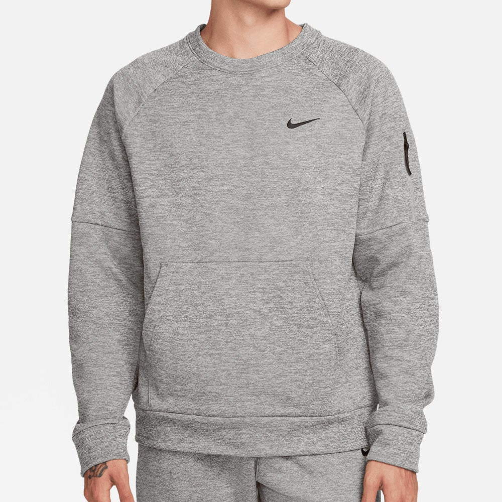 Nike Golf Pullover - NK Therma-Fit Crew Neck - Dk Grey Heather SP24