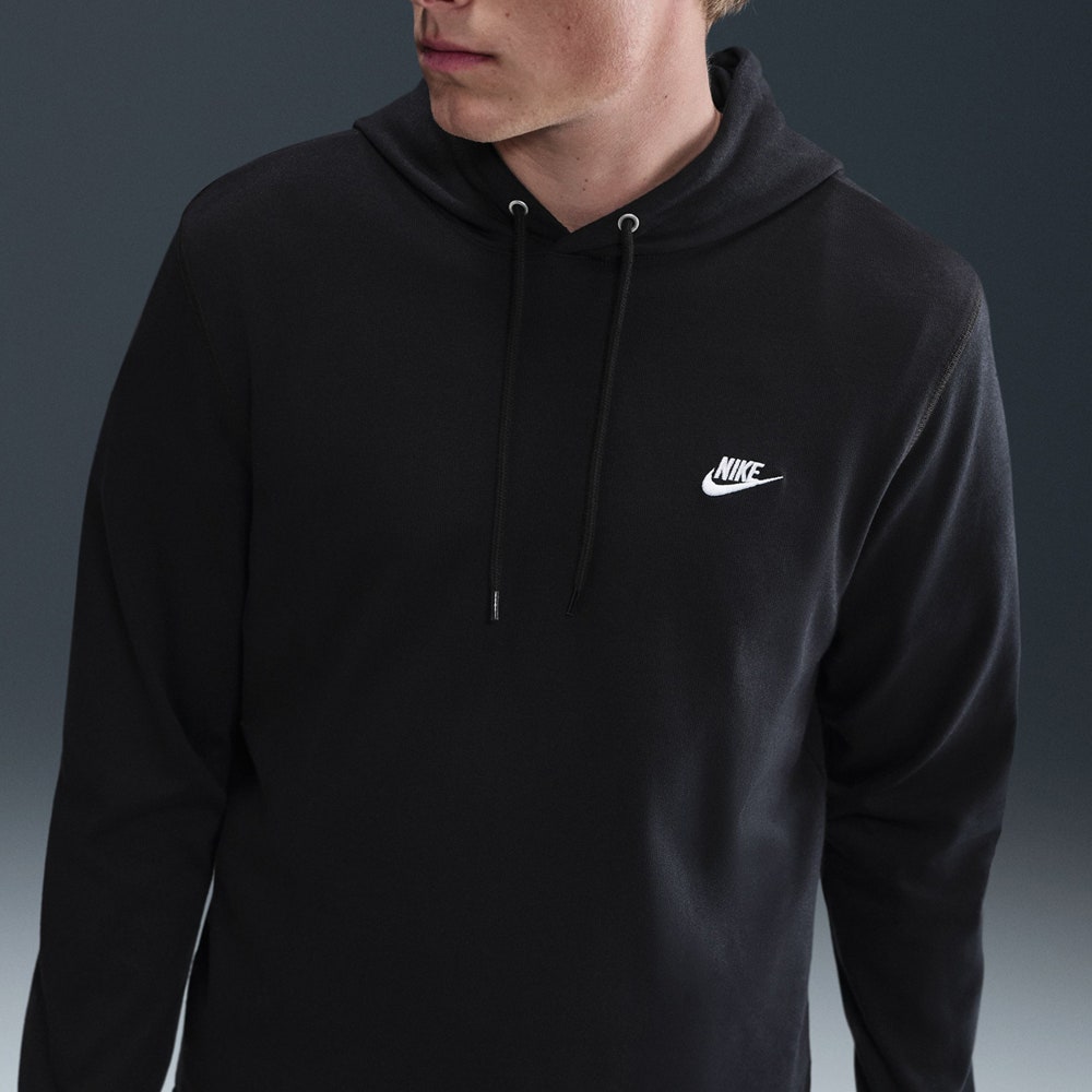 Nike Golf Pullover - NSW Knitted Club Fleece Hoodie - Black FA25