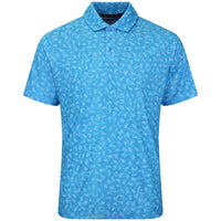 Nike Golf Shirt - NK DF Par 5 Grass Print Polo - Aurora Blue FA26