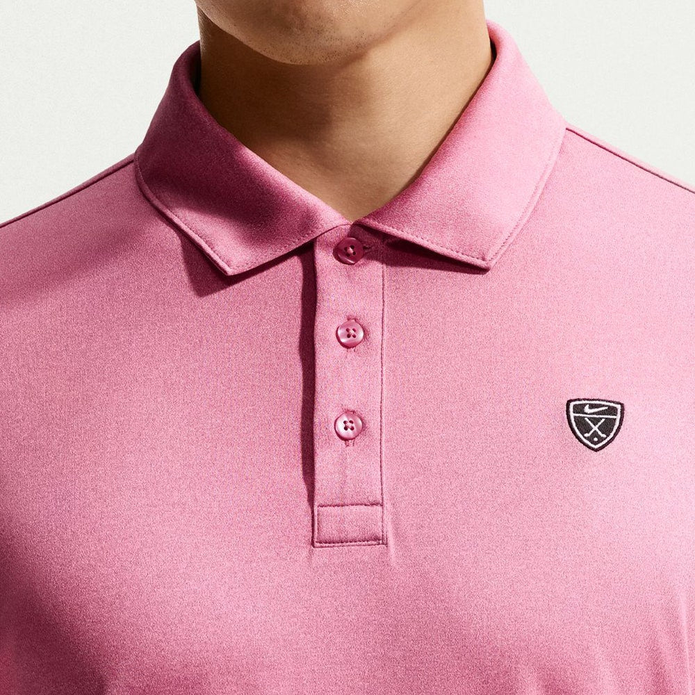 Nike Golf Shirt - NK DF Par 5 Heather Polo - Peony SU26