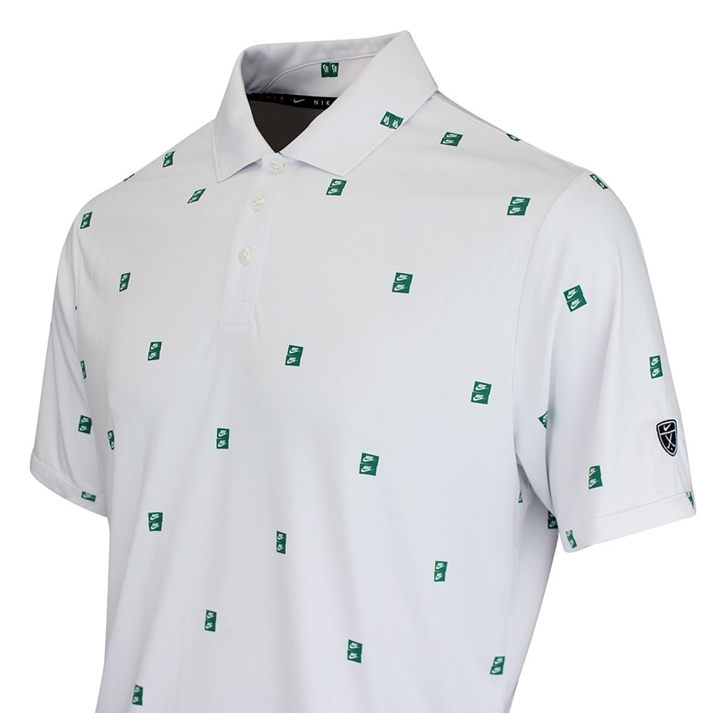 Nike Golf Shirt - NK DF Par 5 Seve Stack Polo - White - Malachite SP26