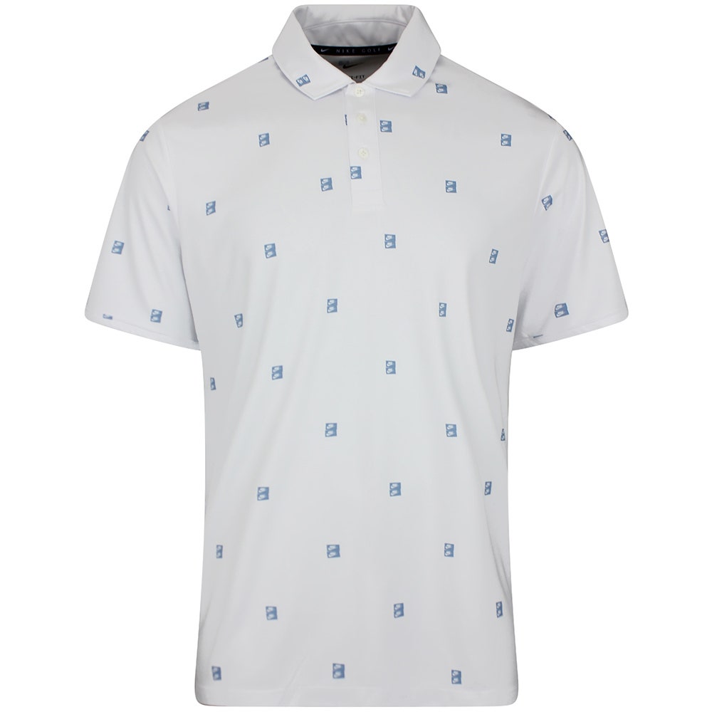 Nike Golf Shirt - NK DF Par 5 Seve Stack Polo - White - Work Blue SU26