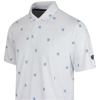 Nike Golf Shirt - NK DF Par 5 Seve Stack Polo - White - Work Blue SU26