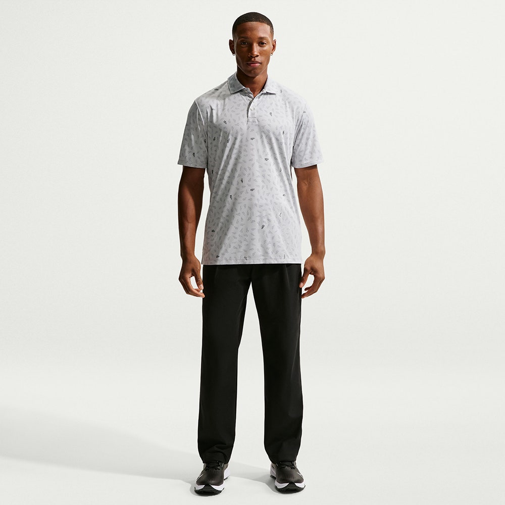 Nike Golf Shirt - NK DF Par 5 Shoe Print Polo - Photon Dust SU26