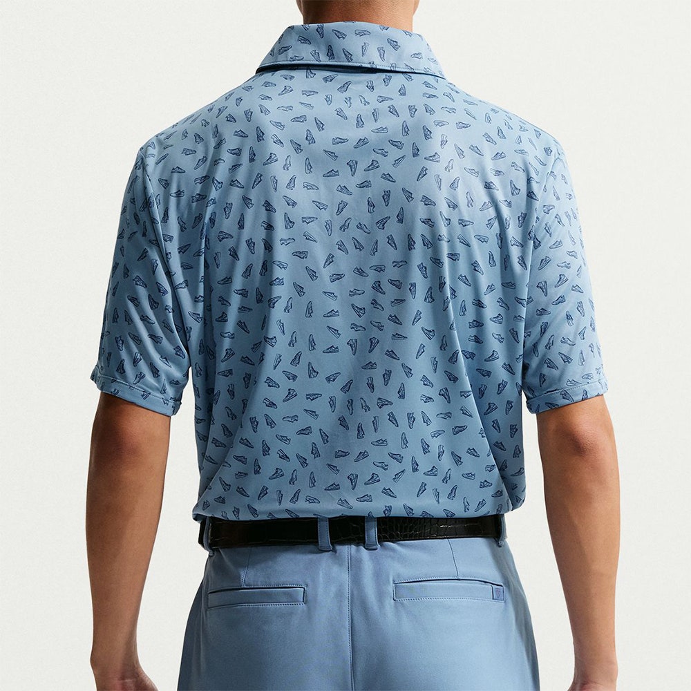Nike Golf Shirt - NK DF Par 5 Shoe Print Polo - Work Blue SP26