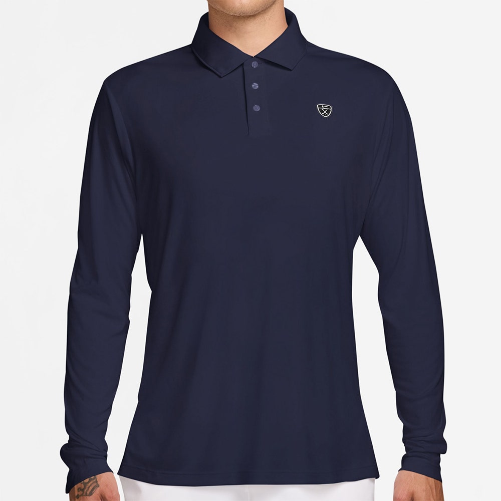 Nike Golf Shirt - NK DF Par 5 Solid LS Polo - College Navy SP26