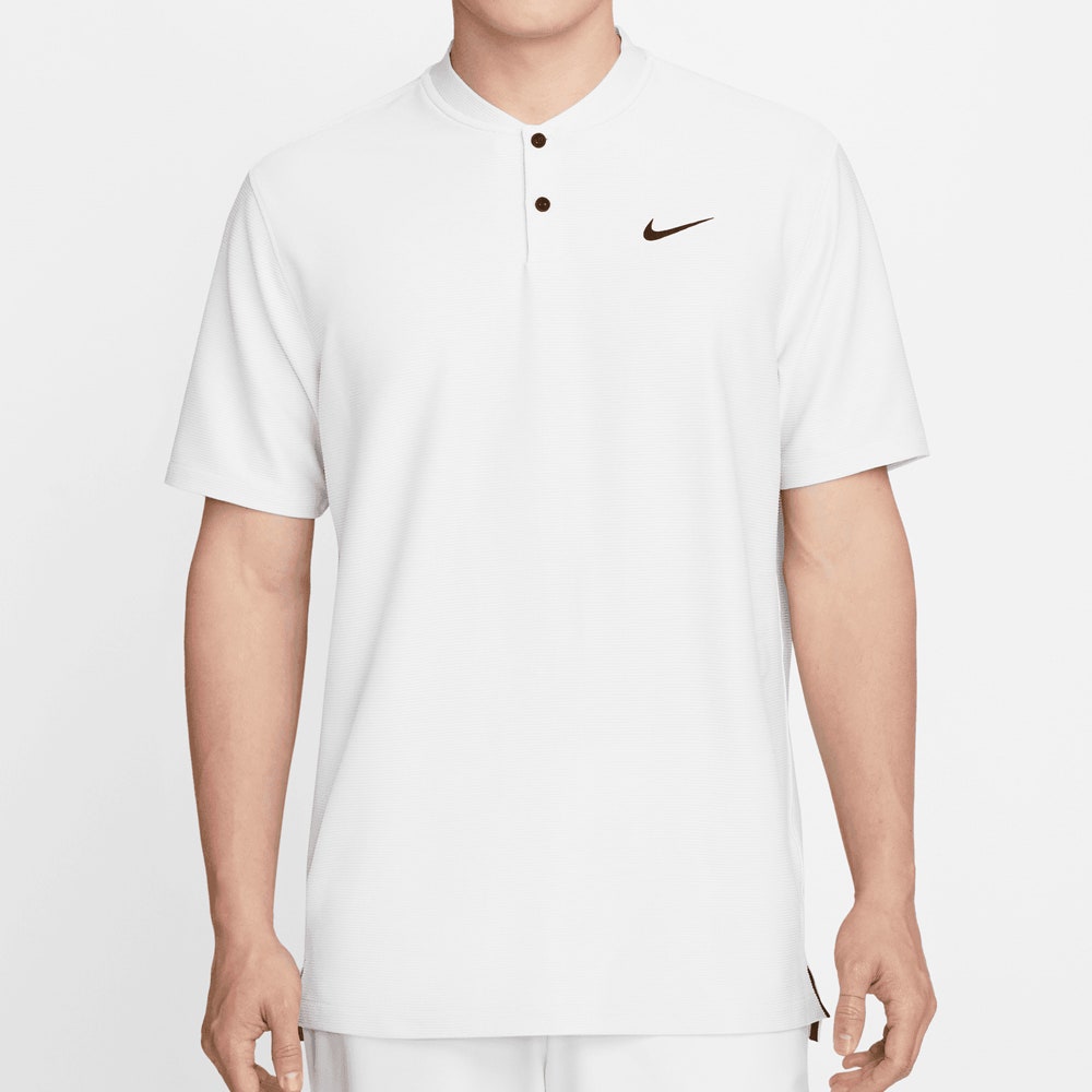 Nike Golf Shirt - NK DF Tour Texture Blade Polo - White SP24