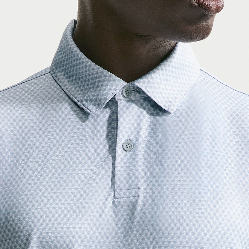 Nike Golf Shirt - NK DF Velocity Micro Floral Polo - Wolf Grey SU26