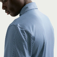 Nike Golf Shirt - NK DF Velocity Micro Floral Polo - Work Blue SU26