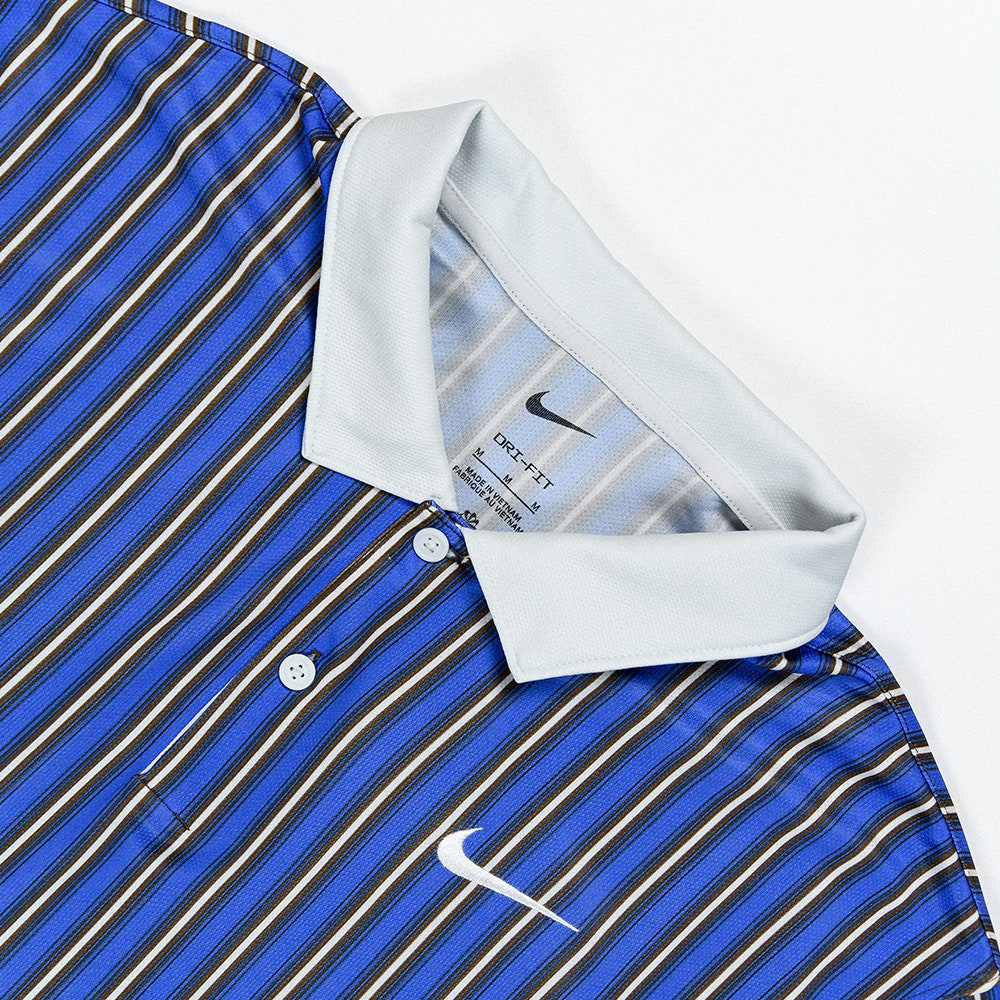 Nike Golf Shirt - NK DF Victory+ Stripe Polo - Comet Blue FA25