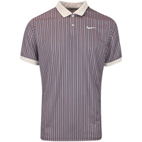 Nike Golf Shirt - NK DF Victory+ Stripe Polo - Taupe Grey FA25