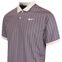 Nike Golf Shirt - NK DF Victory+ Stripe Polo - Taupe Grey FA25