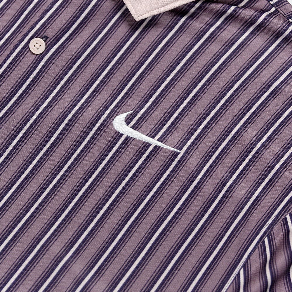 Nike Golf Shirt - NK DF Victory+ Stripe Polo - Taupe Grey FA25