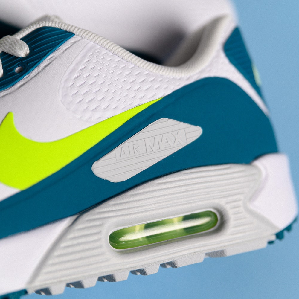 Nike Golf Shoes - Air Max 90 G - White - Bright Spruce SP26