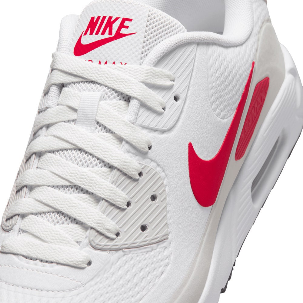 Nike Golf Shoes - Air Max 90 G - White - Fire Red FA26