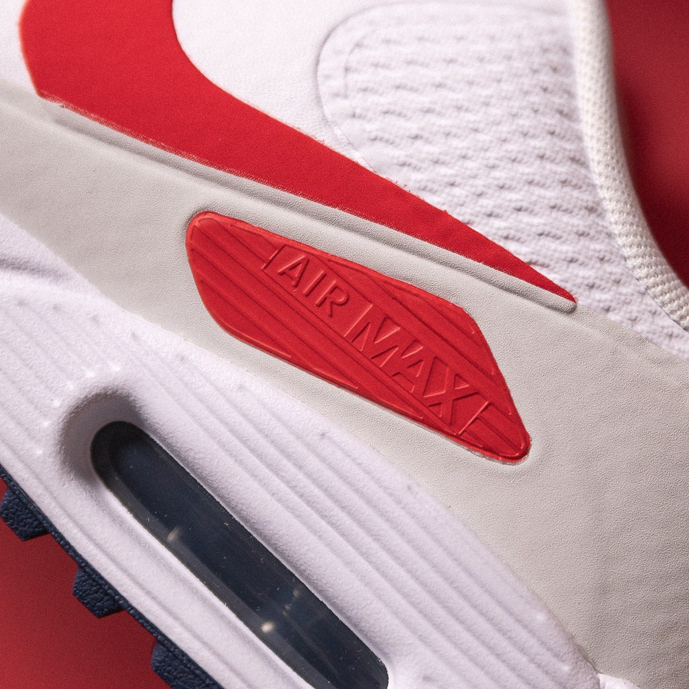 Nike Golf Shoes - Air Max 90 G - White - Fire Red FA26
