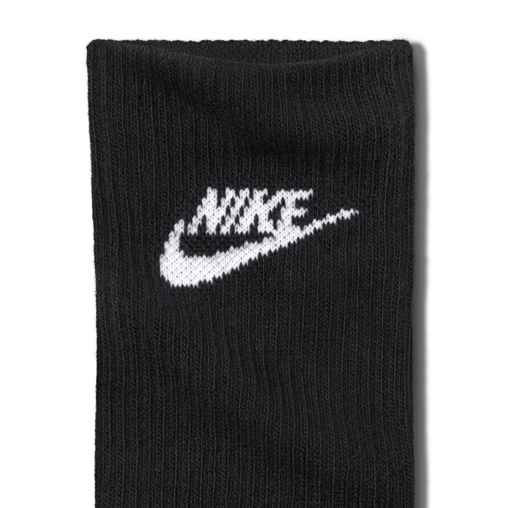 Nike Golf Socks - Everyday Elevated Futura Crew - 3 Pack Black FA26