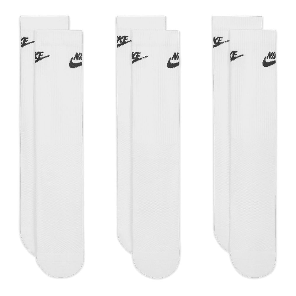 Nike Golf Socks - Everyday Elevated Futura Crew - 3 Pack White FA26