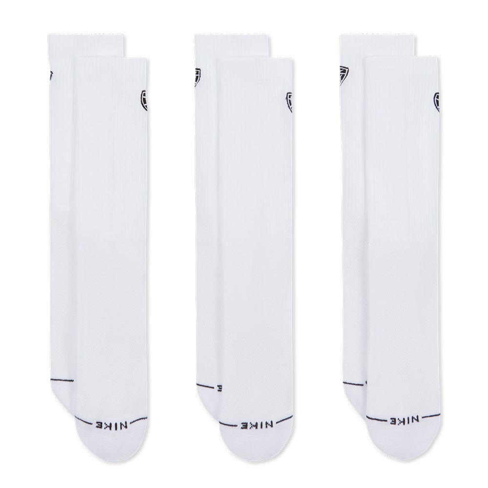Nike Golf Socks - Everyday Elevated Shield Crew - 3 Pack White SU26