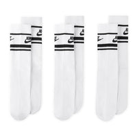 Nike Golf Socks - Sportswear Essential Crew - 3 Pk White - Black SP26