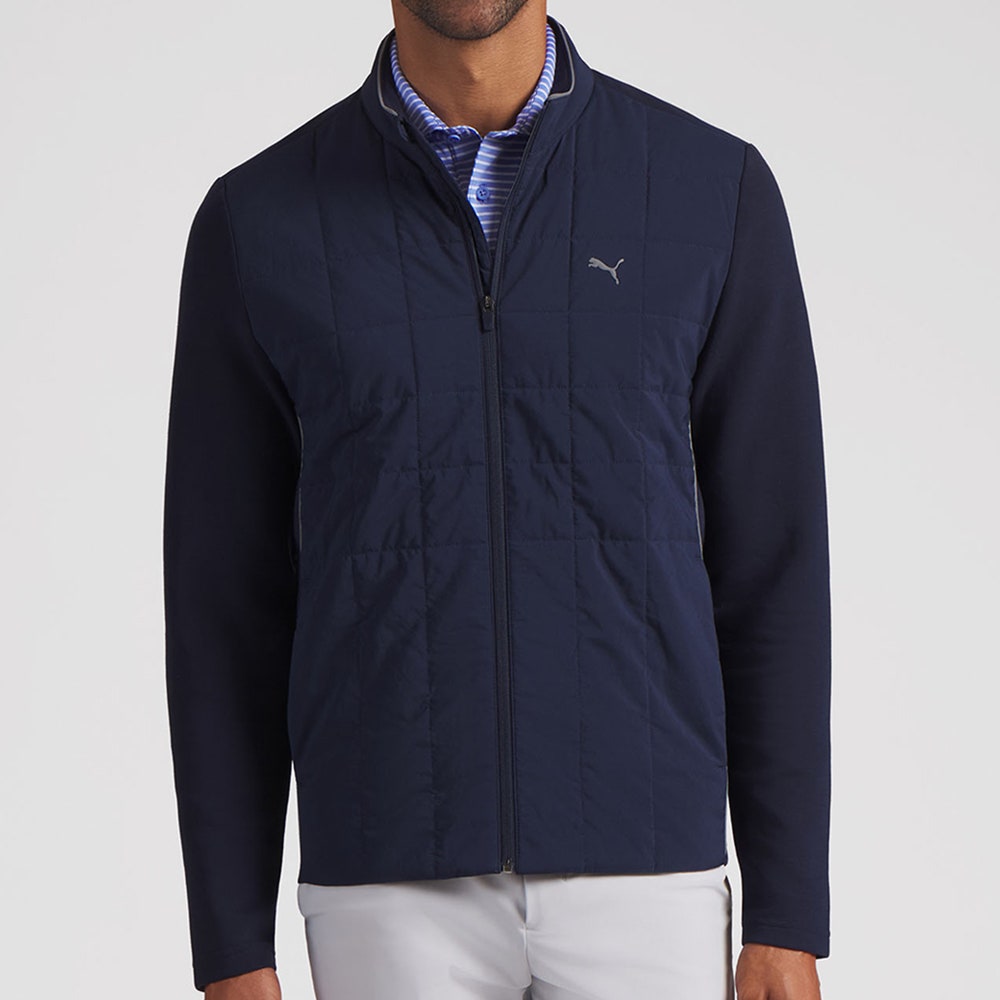 PUMA Golf Jacket - Cloudspun Fleece Hybrid FZ - Deep Navy AW26