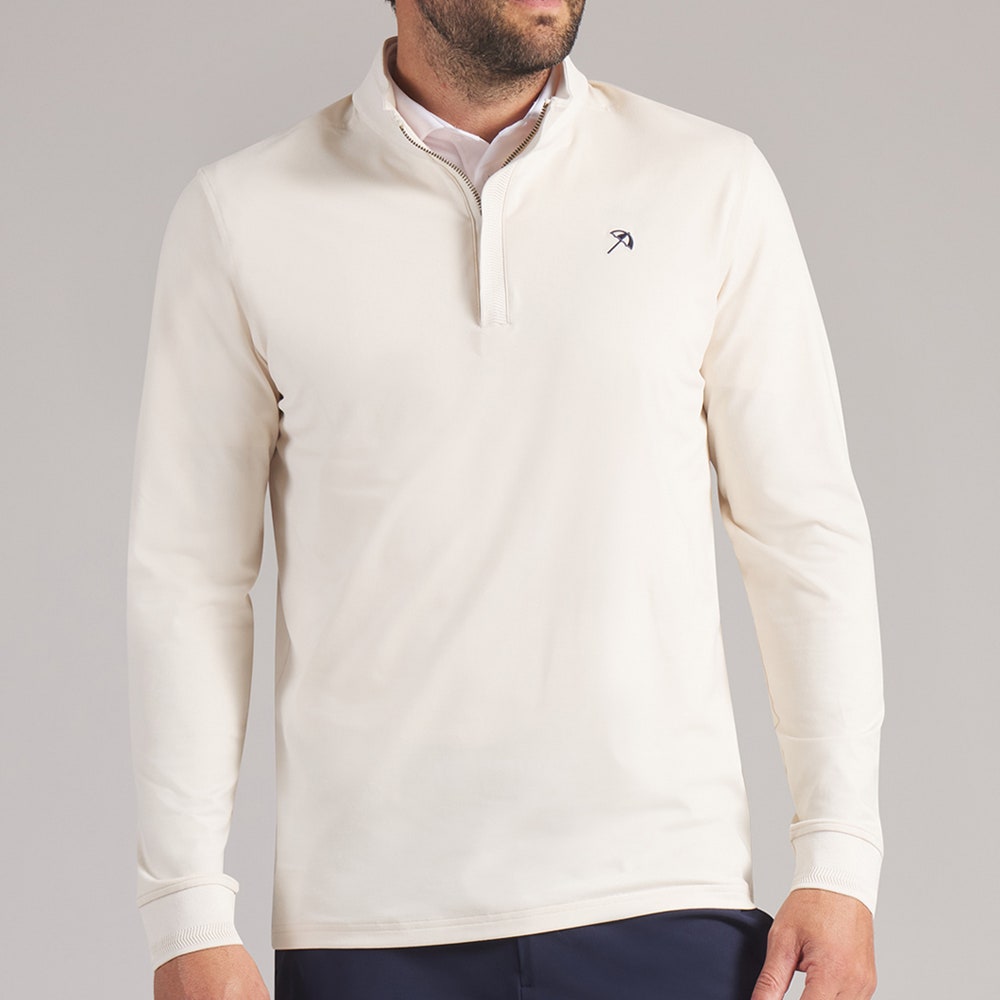 PUMA Golf Pullover - AP Cloudspun QZ - Alpine Snow SS26