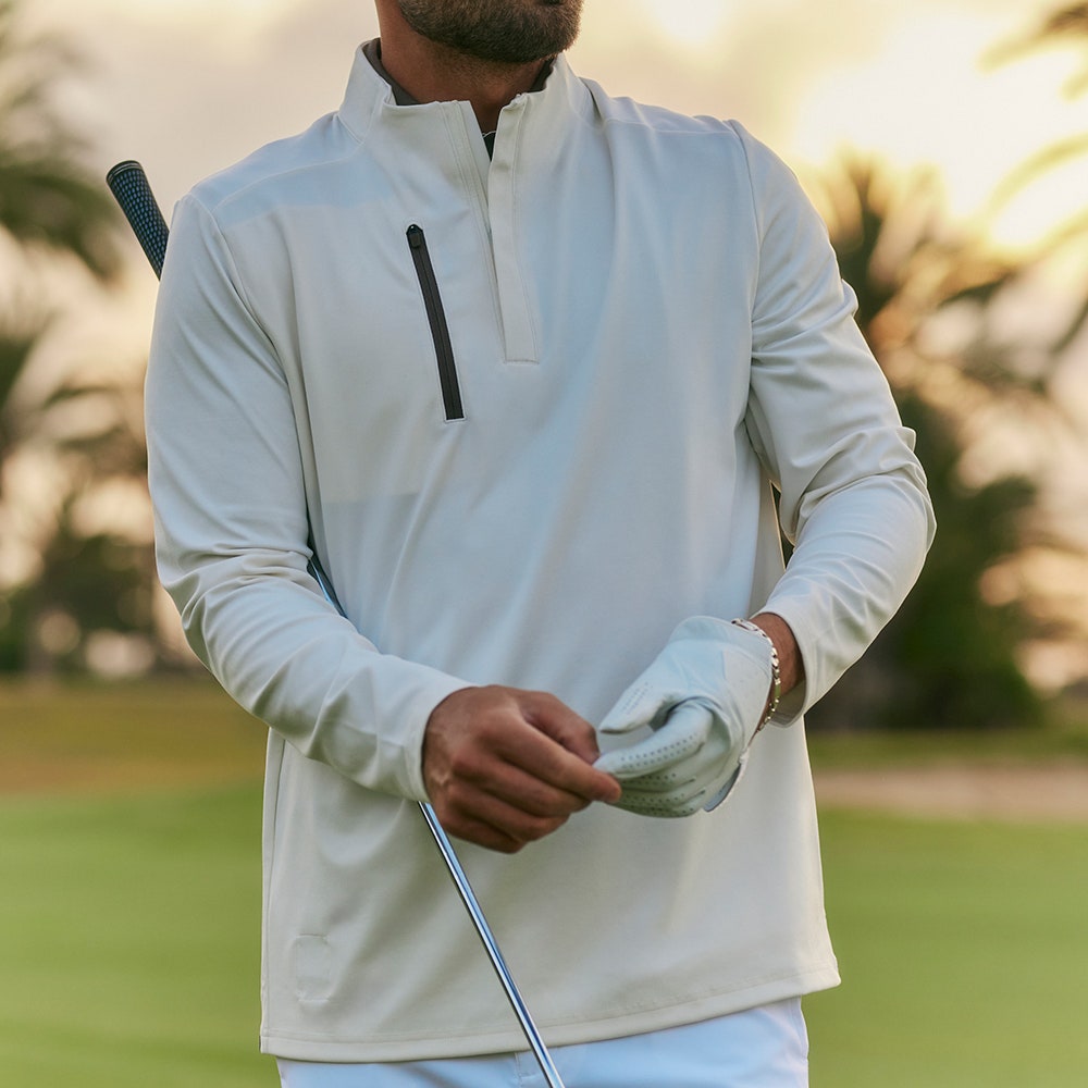 PUMA Golf Pullover - AP Cloudspun Tech QZ - Warm White AW25