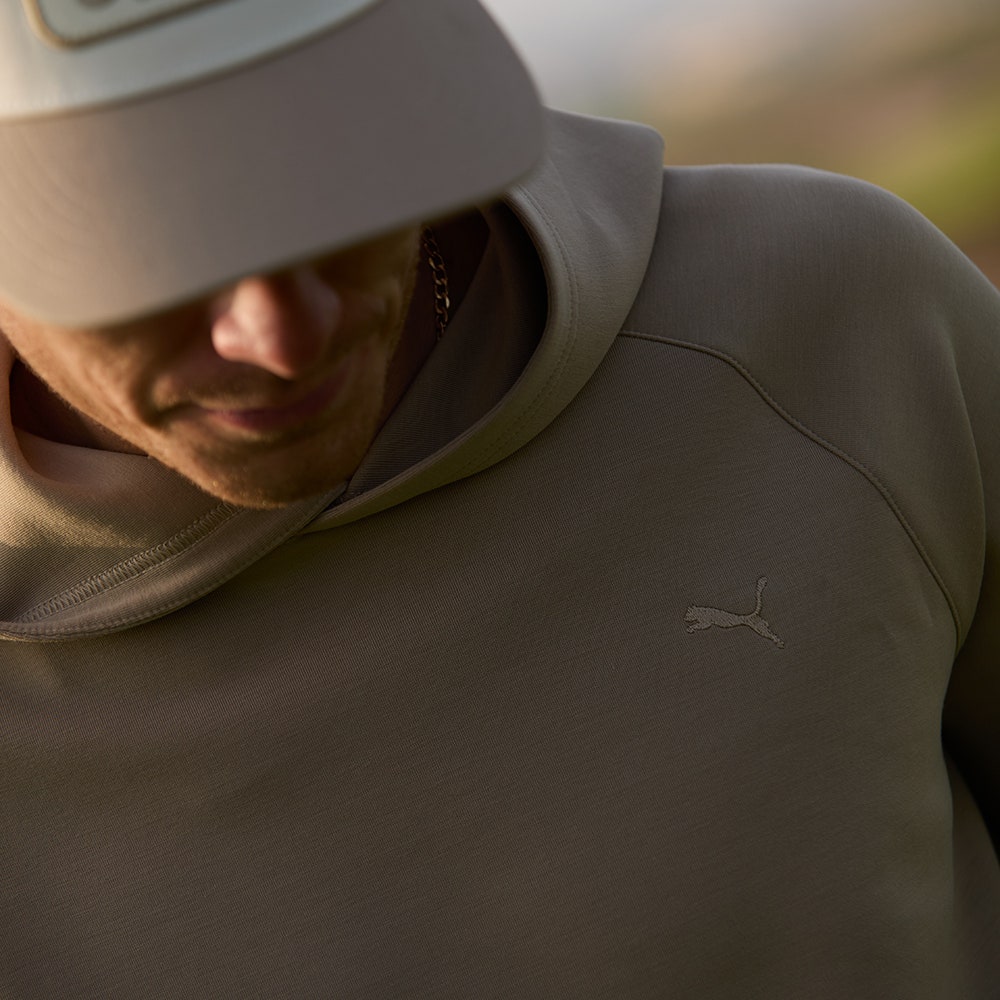 PUMA Golf Pullover - Cloudspun Fleece Hoodie - Ice Coffee SS26