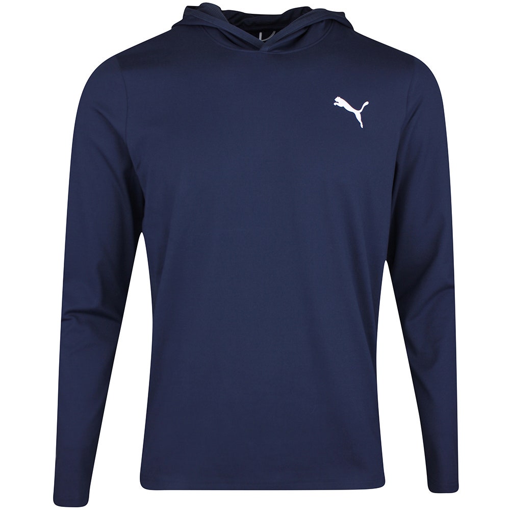 PUMA Golf Pullover - Cloudspun TOUR Logo Tech Hoodie - Deep Navy SS26