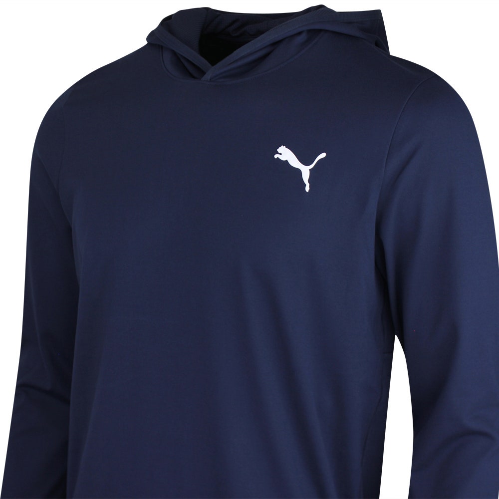 PUMA Golf Pullover - Cloudspun TOUR Logo Tech Hoodie - Deep Navy SS26