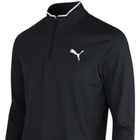 PUMA Golf Pullover - Cloudspun TOUR Logo Tech QZ - Black SS26