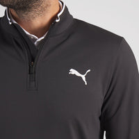 PUMA Golf Pullover - Cloudspun TOUR Logo Tech QZ - Black SS26