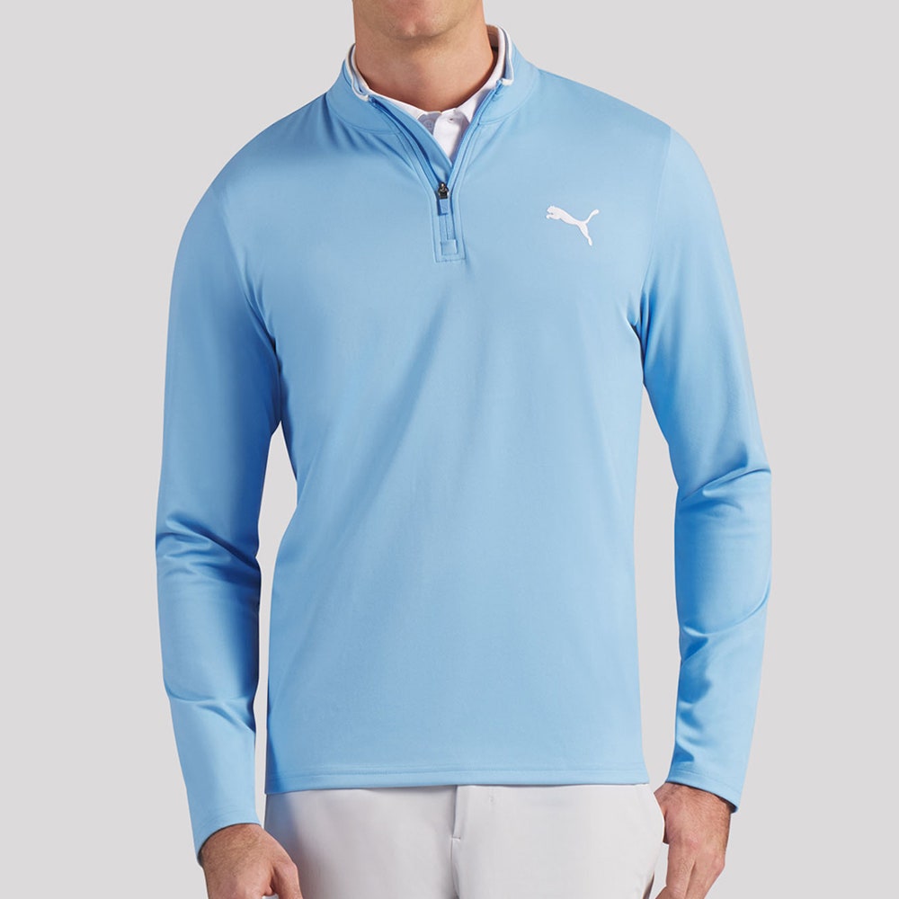 PUMA Golf Pullover - Cloudspun TOUR Logo Tech QZ - TL Blue SS26