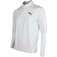 PUMA Golf Pullover - Cloudspun TOUR Logo Tech QZ - White Glow SS26