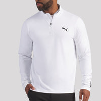 PUMA Golf Pullover - Cloudspun TOUR Logo Tech QZ - White Glow SS26