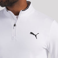 PUMA Golf Pullover - Cloudspun TOUR Logo Tech QZ - White Glow SS26