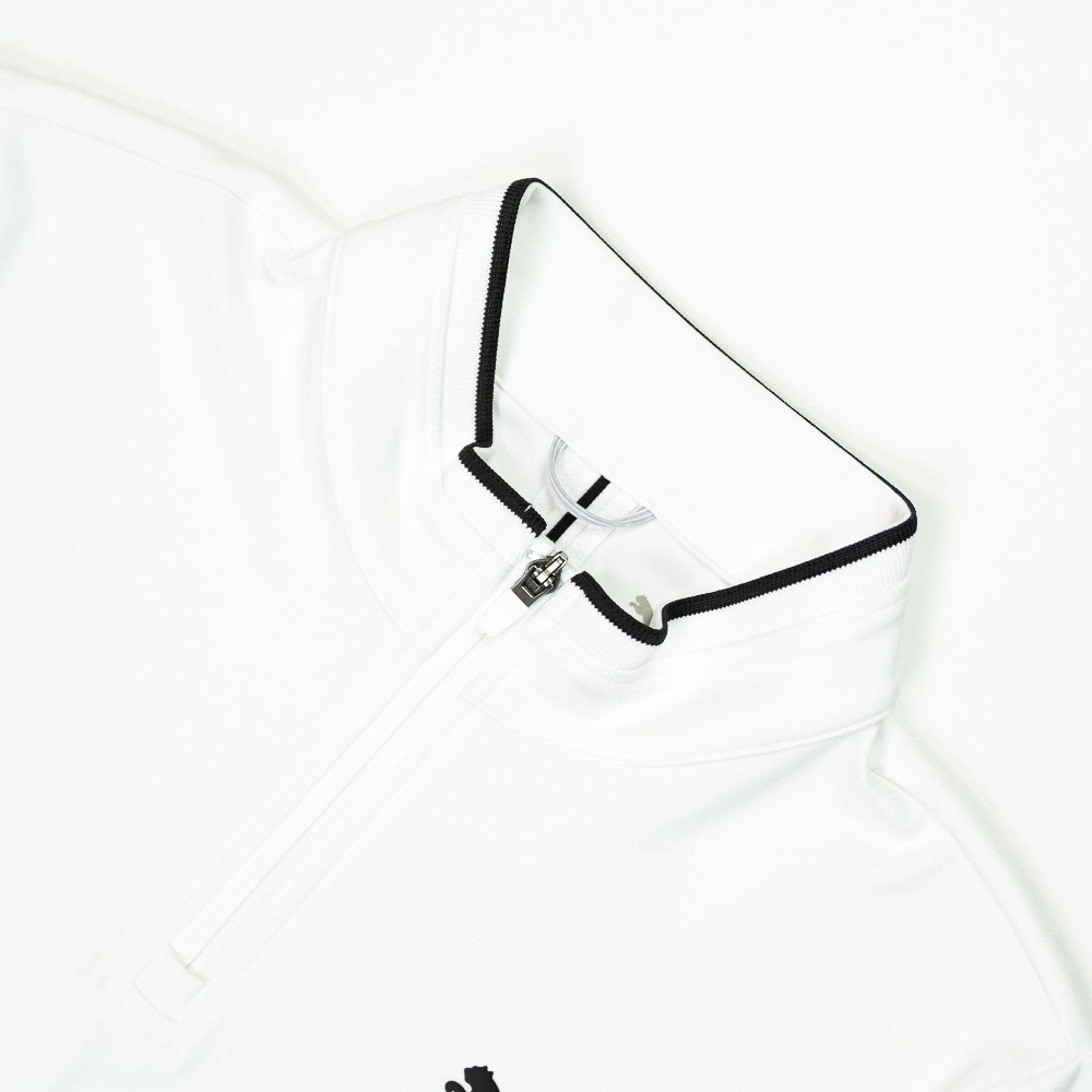 PUMA Golf Pullover - Cloudspun TOUR Logo Tech QZ - White Glow SS26