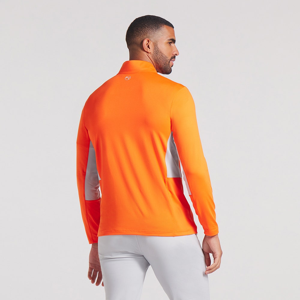 PUMA Golf Pullover - Pure 2.0 QZ - Rickie Orange SS25