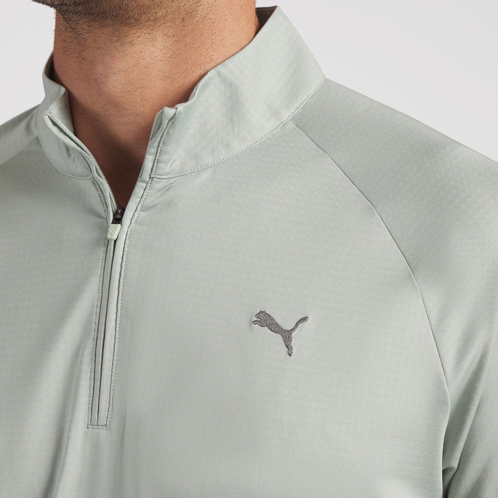 PUMA Golf Pullover - Pure Grid QZ - Soft Grass AW26